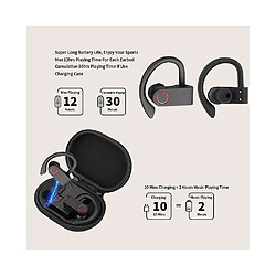 Avis Universal A9 casque sans fil bluetooth v5.0 tws casque sans fil bluetooth casque sport annulation du bruit bouchon d'oreille stéréo noir