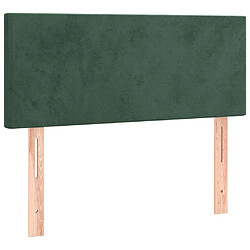 vidaXL Tête de lit Vert foncé 100x5x78/88 cm Velours