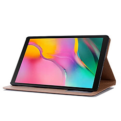 Wewoo Housse Coque Etui à rabat horizontal en cuir de style livre rétro pour Galaxy Tab A 10.1 2019 T510 / T515avec support et emplacements cartes et porte-monnaie Marron pas cher