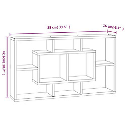 vidaXL Étagère murale 8 compartiments Chêne marron pas cher