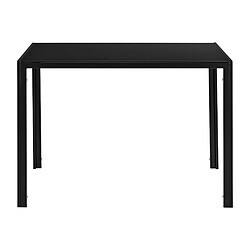 Table de Salle à Manger Design Meuble Minimaliste pour Cuisine Salon Plateau en Verre Pieds en Acier 105 x 60 x 75 cm Noir [en.casa]