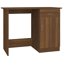 Maison Chic Bureau,Table de travail,bureau de travail pour chambre Chêne marron 100x50x76 cm Bois d'ingénierie -GKD23851