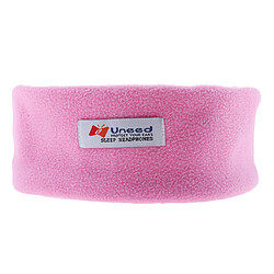 Avis doux confortable annulation de bruit filaire sommeil casque masque pour les yeux rose