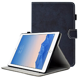 Etui en PU avec support, porte-carte et porte-stylo pour votre iPad Air (2013)/Air 2/9.7-pouces (2017)/(2018) - bleu foncé