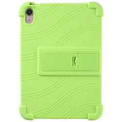 Coque en silicone flexible, antichoc avec béquille pliable vert pour votre iPad mini (2021)