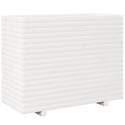 vidaXL Jardinière blanc 90x40x72,5 cm bois de pin massif