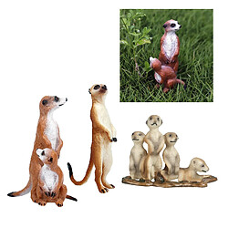 Avis 3Pack Sauvage Zoo Animaux Simulation Mignon Petit Afrique Suricate Animal Modèles Figurines Figurine Décoration Collection Enfants Jouets