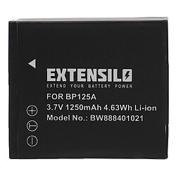 Vhbw EXTENSILO Batterie compatible avec Samsung HMX-M10, HMX-M20BP, HMX-M20SN, HMX-M20 appareil photo, reflex numérique (1250mAh, 3,7V, Li-ion)