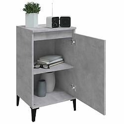 Acheter Maison Chic Lot de 2 Tables de chevet - Tables de Nuit gris béton 40x35x70 cm bois d'ingénierie