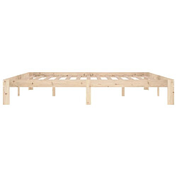 Maison Chic Lit adulte - Lit simple Cadre de lit,Structure du lit Contemporain Bois de pin massif 200x200 cm -MN32707 pas cher