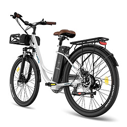 Vélo électrique FAFREES F26 Lasting - Moteur 250W Batterie 36V20.3Ah Assisted Autonomie 160KM Frein à Disque Mécanique - Blanc pas cher