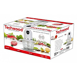 Avis Techwood Mini Hachoir 800mL 300W 4 Lames en Inox avec Couvercle de sécurité blanc Rétro éclairé