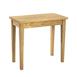 Pegane Table d'appoint en bois massif chêne huilé - 56 x 30 x 52 cm