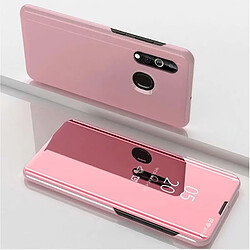 Wewoo Coque Rigide Pour Galaxy A10s miroir plaqué couvercle gauche et droite Flip avec étui de téléphone portable or rose