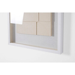 Avis Pegane Tableau vitrine, sculpté en bois beige avec cadre coloris blanc - Longueur 80 x Profondeur 5 x Hauteur 60 cm