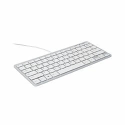 R-Go Tools Clavier Compact, AZERTY (BE), Blanc, Filaire - Claviers (AZERTY (BE), Blanc, Filaire, Mini, avec Fil, USB, Clavier à Membrane, AZERTY, Blanc)