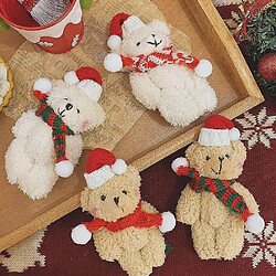 Universal 4pcs peluche ours sapin de noël pendentif souple mini ours jouet jouet lovely blush ours garçon fille