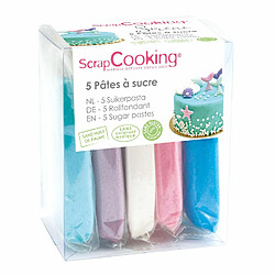 Scrapcooking Lot 5 pâtes à sucre - Sirène - 5 x 80 g