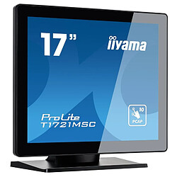 Ecran IIYAMA 17" dalle TN Tactile PCAP 10 points conception sans cadre 1280x1024 VGA HDMI USB 5ms 250cd/m² T1721MSC-B2 pas cher