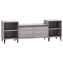 Maison Chic Meuble TV scandinave gris - Banc TV pour salon Sonoma 160x35x55 cm Bois d'ingénierie -MN70035