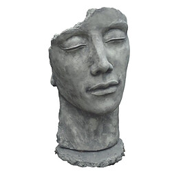 Jardinex Statue visage homm... 115 cm - Gris beton