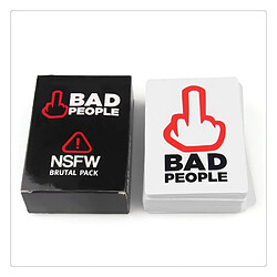 Wewoo Bad People NSFW Brutal Expansion Pack 80 nouvelles cartes de jeu de pas cher