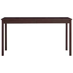 Maison Chic Table de salle à manger,Table à dîner Marron foncé 140 x 70 x 73 cm Pin -GKD15670