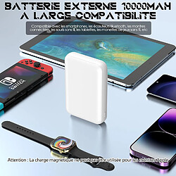 Acheter SANAG Batterie Externe Magnetique Compatible Avec Magsafe Pour Iphone 12/13/14/15, 10000Mah Power Bank Sans Fil, Chargeur Portable Pd 20W & Qc 22.5W Usb-C Batterie Externe Charge Rapide, Blanc