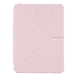 Etui en PU avec support origami et porte-stylo rose pour votre Apple iPad mini (2021)