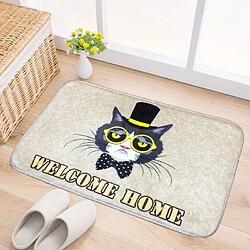 Wewoo Tapis Porte Chat et Chien Motif Flanelle Rectangulaire Salle De Bains Salon Chambre Anti-dérapant de Pied Ménage, Taille: 50 * 80cm