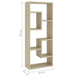 vidaXL Étagère murale Chêne sonoma 36x16x90 cm Bois d'ingénierie pas cher