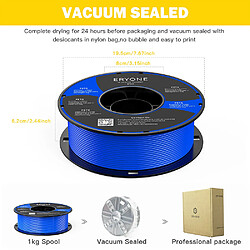 Acheter None Filament PETG ERYONE pour imprimante 3D 1,75 mm Tolérance 0,03 mm 1 kg/bobine - Bleu