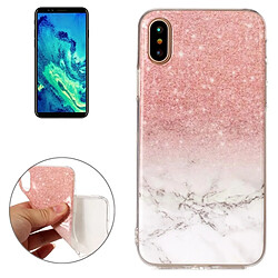 Wewoo Coque pour iPhone X Motif Marbre TPU Antichoc Housse de Protection Arrière