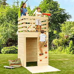 Avis Soulet Cabane en bois pour enfants et ado avec mur escalade - Knight