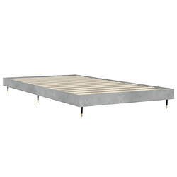 Acheter vidaXL Cadre de lit sans matelas gris béton 100x200 cm