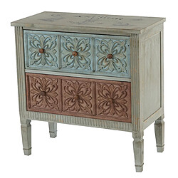 Mendler Commode Aveiro armoire table d'appoint, vintage, shabby chic, 80x79x40cm