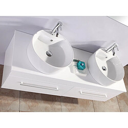 Avis Simba Meuble Salle de Bain Blanc Robinetterie Inc Set Vasque 150 cm Wihte Cardellino Ensemble