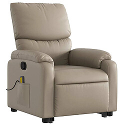 Avis vidaXL Fauteuil inclinable de massage Cappuccino Similicuir