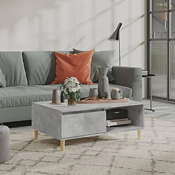 Maison Chic Table basse,Table Console Table d'appoint, Table pour salon Gris béton 90x60x35 cm Aggloméré -MN21631