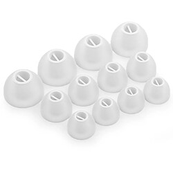 OKULI 12 x Écouteurs en Silicone Embouts d'oreilles pour Bowers & Wilkins Pi5, Pi7 Casque Écouteurs en Blanc