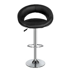 Helloshop26 Lot de 2 tabourets de bar hauteur réglable design moderne noir 1208005