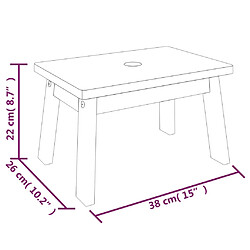 Decoshop26 Tabouret assise escabeau support plantes 38 x 26 x 22 cm en bois d'acacia brun DEC026380 pas cher