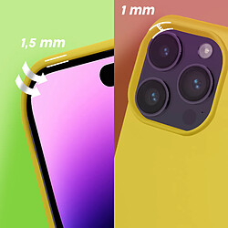 Coque pour iPhone 14 Pro Max Semi-rigide Fine Légère Intérieur Doux Moxie jaune pas cher