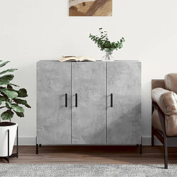 Maison Chic Buffet,Meuble de Rangement,commode pour salon,Cuisine gris béton 90x34x80 cm bois d'ingénierie -MN91522