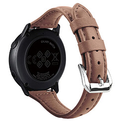 Bracelet en cuir véritable 22 mm, café pour votre Samsung Galaxy Watch3 45mm/Huawei Watch GT 2 Pro