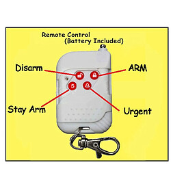 Acheter Wewoo Télécommande sans fil 433MHz 12V Keychain Key Telecontrol pour PSTN GSM Système d'alarme de sécurité cambrioleur