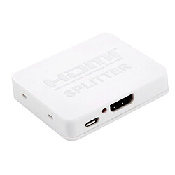 Wewoo Splitter blanc pour HDTV DVD PS3 Playstation 3 Xbox 4K HDMI Full HD 1080p Vidéo HDMI Commutateur Switcher 1x2 Split Amplificateur Double Affichage