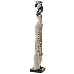 Figurine Décorative Alexandra House Living Argenté Plastique Africaine 12 x 14 x 53 cm pas cher