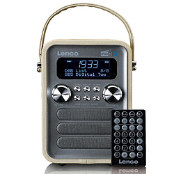 Lenco Radio portable DAB+/ FM avec Bluetooth® PDR-051TPSI Taupe