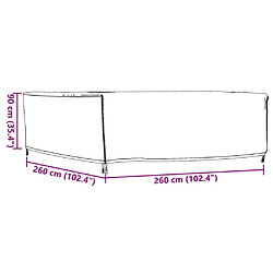 vidaXL Housses de salon de jardin 2 pcs 260x260x90 cm imperméable 420D pas cher